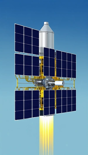 spacecraft shown blue sky