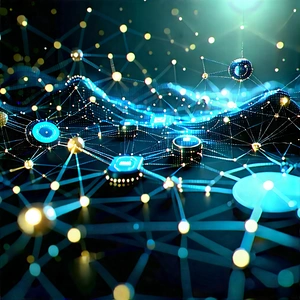 Blockchain Network Visualization With Image, There
