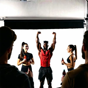 Lifestyle Product Photography: Fitness enthusiast enjoying social gathering