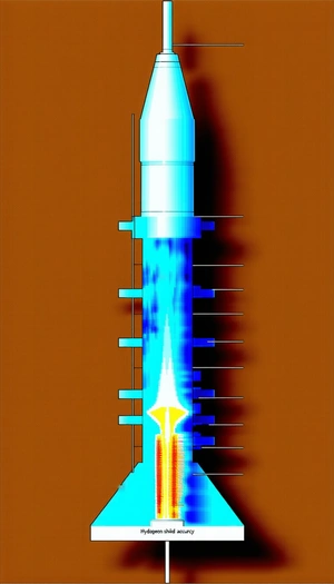 A Blue And Yellow Light Is Emanating From A Tube, Which Is Located On A Brown Surface