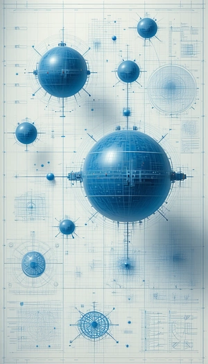 A Blue Sphere Is The Centerpiece Of A Futuristic Design