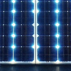 Solar panel with blue light (glow:1.3)