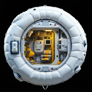 image, there large white inflatable