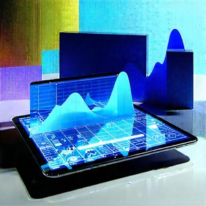 Tablet With Data Visualization With Tablet Computer