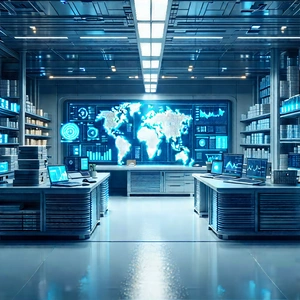 Financial Technology In Manufacturing Facility With Image, There