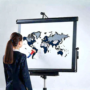 Business Digital Art: Education professional using digital whiteboard