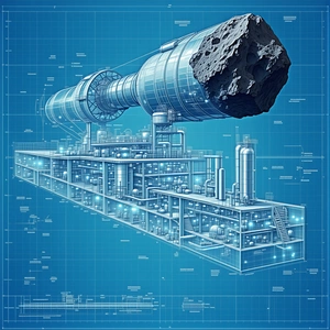 blueprint futuristic space station