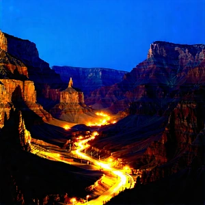 Nature Geometric Design: Canyon During Night With Captures Beautiful