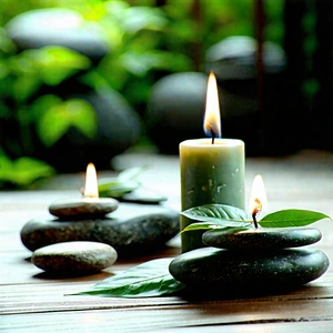 Lifestyle Professional Photography: Wellness Scene With Aromatherapy With Table Candle