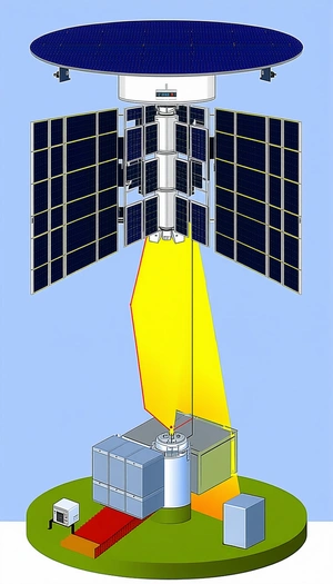 A Large Solar Panel Is Mounted On The Side Of A Building