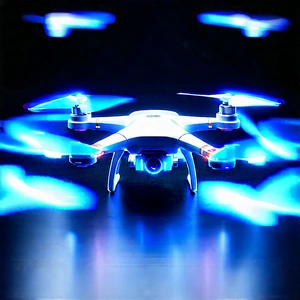 Drone With Holographic Display With White Drone