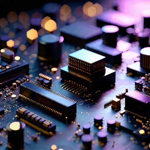 Close-up Of Sensor Array With Close-up Computer