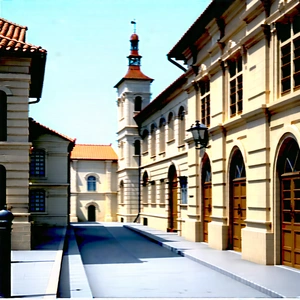 Urban Architectural Photography: Urban street with historic buildings