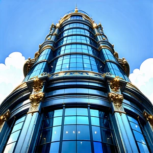 Urban Unreal Engine: Glass Office Tower With Ornate Details With Tall Building