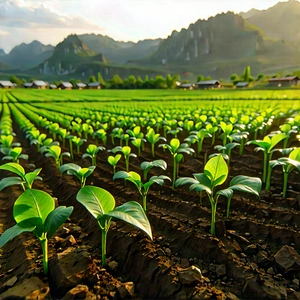 Agricultural Technology In Tech Office With Large Field