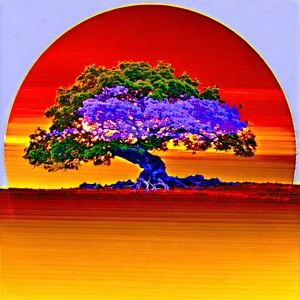 Nature Concept Art: Ancient Tree In Summer With Large Tree