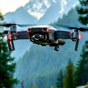Drone With Streaming Content With Drone Flying