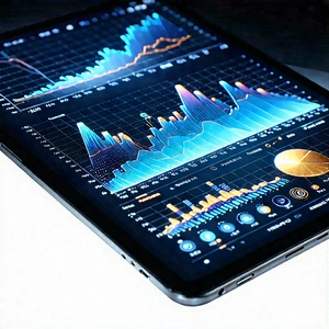 Tablet with data visualization
