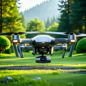 Drone With Streaming Content With Drone Flying
