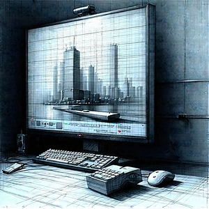 Entertainment Technology In Manufacturing Facility With Computer Monitor