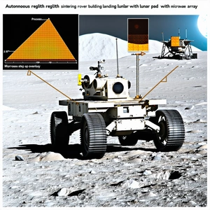 A Rover Vehicle On The Moon, With A Large Antenna On Top