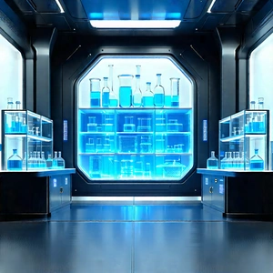 (futuristic:1.37) Research Laboratory With Image, There