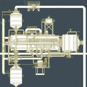 blueprint large industrial plant