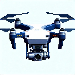 Drone With User Interface With Blue White