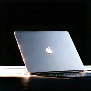 Laptop With (digital:1.25) Artwork With Silver Apple