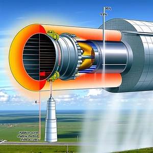 A Large Jet Engine Is Shown In A Diagram, With The Engine's Components Labeled