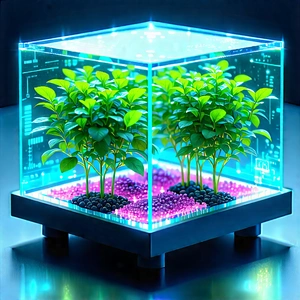 Agricultural Technology In Modern Laboratory With Display Case