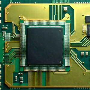 Close-up of microprocessor