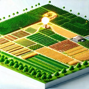 Agricultural Technology In Modern Laboratory With Model Farm