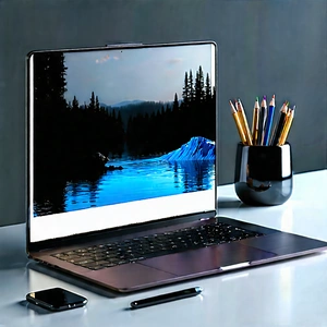 Laptop With Streaming Content With Laptop Computer