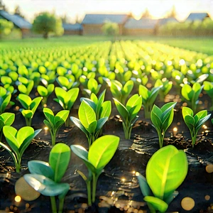 Agricultural Technology In Tech Office With Large Field