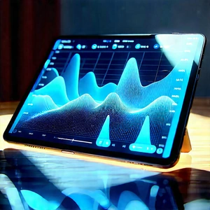 Tablet With Data Visualization With Tablet Computer