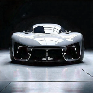 Automotive Technology In Design Studio With Sleek Silver