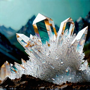 Abstract Landscape Photography: Abstract Interpretation Of Crystal Growth With Large, Clear