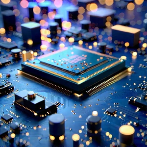 Close-up Of Sensor Array With Close-up Computer