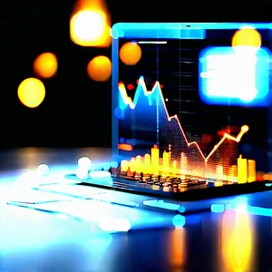 Financial Technology In Tech Office With Laptop Computer