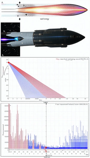 A Space Shuttle With A Red Beam Of Light Coming Out Of It
