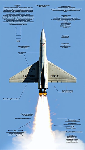 A White Jet Is Flying Through The Sky, And It Is Labeled With Various Parts And Functions