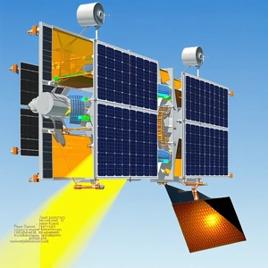A Spacecraft With A Solar Panel On Its Side