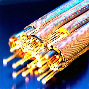 Close-up Of Fiber Optic Cables With Close-up Group