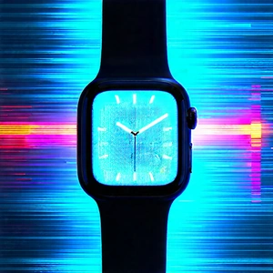 Smart watch with glowing screen