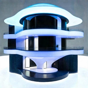 Futuristic Smart Home With Large, Modern