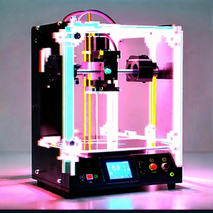 3d Printer With Neon Accents With Printer Pink