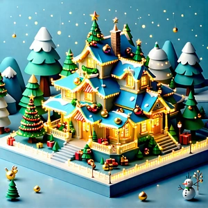 Lifestyle Isometric Design: Holiday Celebration During Festival Time With Beautifully Decorated