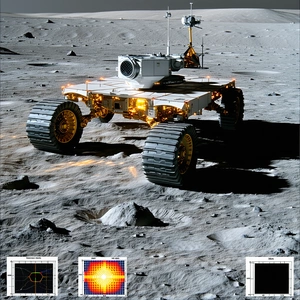 A Robotic Vehicle Is Sitting On The Surface Of A Planet