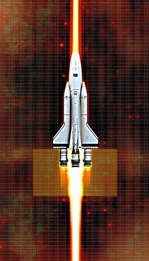 A Rocket Is Shown In The Image, With Its Engine On Fire